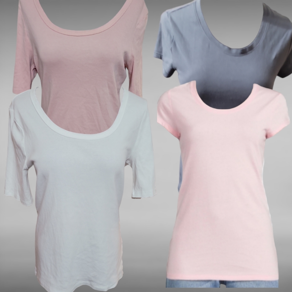 Time & Tru elbow and short sleeve  t-shirts size Medium